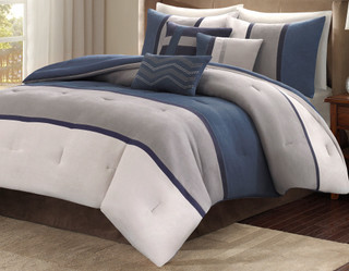 Thumbnail 3: Madison Park Madison Park Palisades Blue 7-pc. Comforter Set 