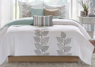 Thumbnail 6: Madison Park Madison Park Caelie Blue 6-pc. Coverlet Set 