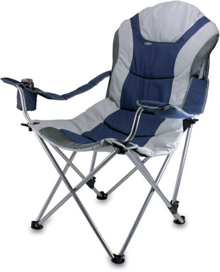 Thumbnail 2: Picnic Time Picnic Time Navy Reclining Camping Chair 