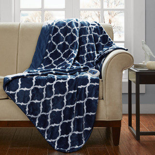 Thumbnail 4: Beautyrest Beautyrest Oversized Ogee Heated Throw 