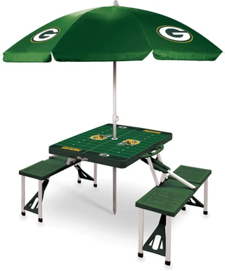 Thumbnail 1: Green Bay Packers Green Bay Packers NFL Picnic Table and Umbrella 