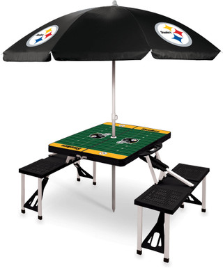 Thumbnail 2: Pittsburgh Steelers Pittsburgh Steelers NFL Picnic Table and Umbrella 