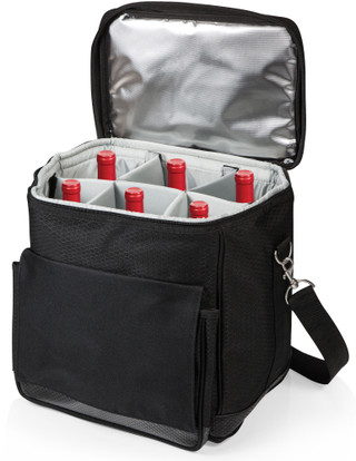 Thumbnail 3: Picnic Time Picnic Time Cellar 6 Bottle Wine Tote 
