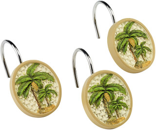 Thumbnail 1: AVANTI Avanti Colony Palm 12-pc. Shower Curtain Hooks 