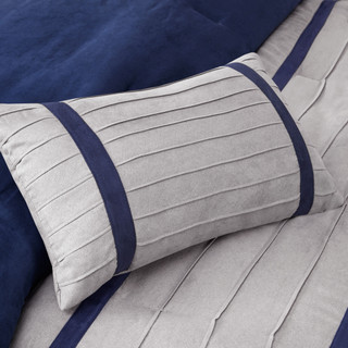 Thumbnail 15: Madison Park Madison Park Palmer Blue 7-pc. Comforter Set 