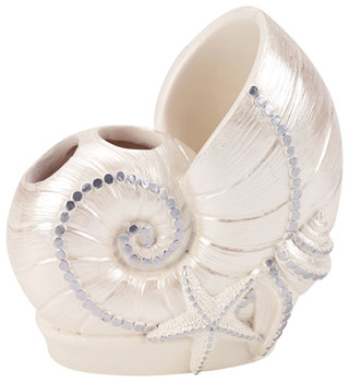 Thumbnail 1: AVANTI Avanti Sequin Shell Toothbrush Holder 