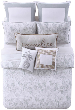 Thumbnail 4: Oceanfront Resort Oceanfront Resort Tropical Plantation Paradise Comforter 