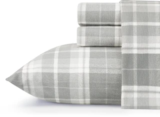 Thumbnail 5: Laura Ashley Laura Ashley Mulholland Plaid Flannel Sheet Set 