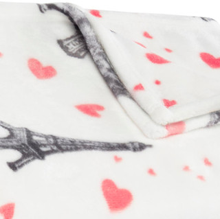 Thumbnail 4: Betsey Johnson Betsey Johnson Paris Love Ultra Soft Plush Throw 