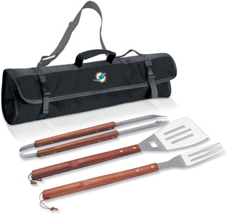 Thumbnail 2: Miami Dolphins Miami Dolphins NFL 3-pc. BBQ Tool Set  