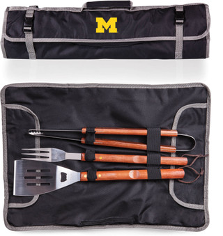 Thumbnail 4: Michigan Wolverines Michigan Wolverines NCAA  3-pc. BBQ Tool Set  