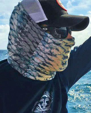 Thumbnail 2: Flying Fisherman Flying Fisherman Mens Fish Scales Sunbandit Face Mask 