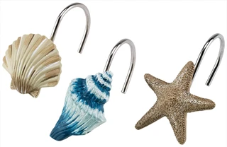 Thumbnail 2: AVANTI Avanti Blue Lagoon 12-pc. Shower Curtain Hooks 