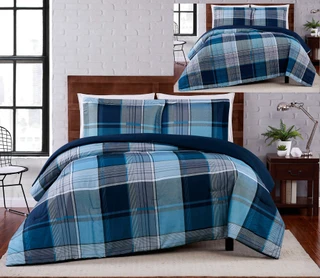 Thumbnail 20: Truly Soft Truly Soft Trey Plaid Quilt Set 