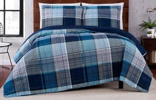 Thumbnail 4: Truly Soft Truly Soft Trey Plaid Quilt Set 