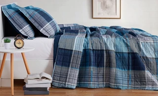 Thumbnail 16: Truly Soft Truly Soft Trey Plaid Quilt Set 