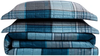 Thumbnail 8: Truly Soft Truly Soft Trey Plaid Quilt Set 