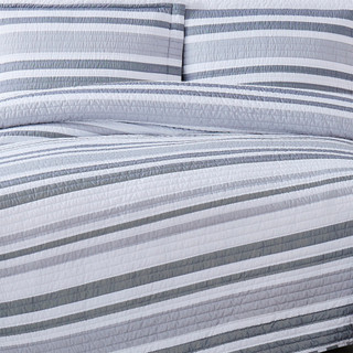 Thumbnail 12: Truly Soft Truly Soft Curtis Stripe Quilt Set 
