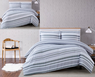 Thumbnail 20: Truly Soft Truly Soft Curtis Stripe Quilt Set 