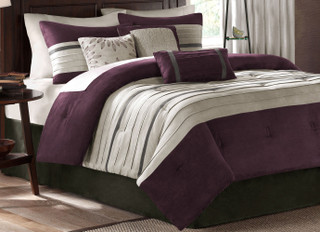 Thumbnail 3: Madison Park Madison Park Palmer Plum 7-pc. Comforter Set 