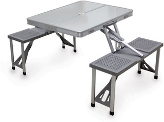 Thumbnail 2: Picnic Time Picnic Time Aluminum Picnic Table with Seats 