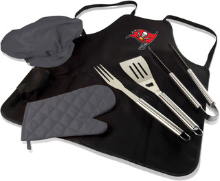Thumbnail 2: Tampa Bay Buccaneers NFL Tampa Bay Buccaneers BBQ Apron Tote Pro by Picnic Time 