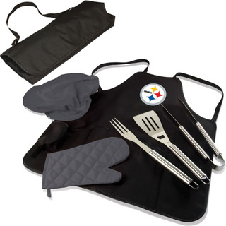 Thumbnail 4: Pittsburgh Steelers NFL Pittsburgh Steelers BBQ Apron Tote Pro by Picnic Time 