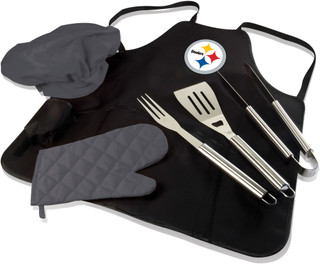 Thumbnail 2: Pittsburgh Steelers NFL Pittsburgh Steelers BBQ Apron Tote Pro by Picnic Time 