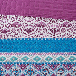 Thumbnail 9: Intelligent Design Intelligent Design Joni Purple Coverlet Set 