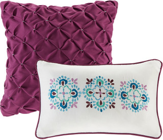 Thumbnail 18: Intelligent Design Intelligent Design Joni Purple Coverlet Set 