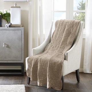 Thumbnail 4: Madison Park Madison Park Tuscany Oversized Quilted Throw 