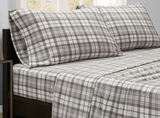 Thumbnail 4: Sleep Philosophy True North Plaid Micro Fleece Sheet Set 