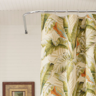 Thumbnail 4: TOMMY BAHAMA Tommy Bahama Palmiers Medium Green Shower Curtain 