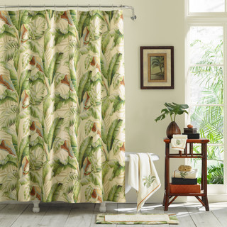 Thumbnail 2: TOMMY BAHAMA Tommy Bahama Palmiers Medium Green Shower Curtain 