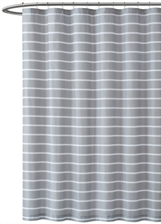 Thumbnail 2: Truly Soft Truly Soft Maddow Stripe Blush Shower Curtain 