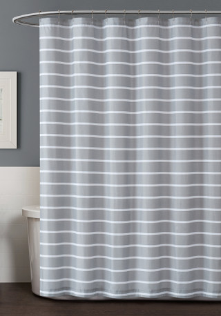 Thumbnail 1: Truly Soft Truly Soft Maddow Stripe Blush Shower Curtain 