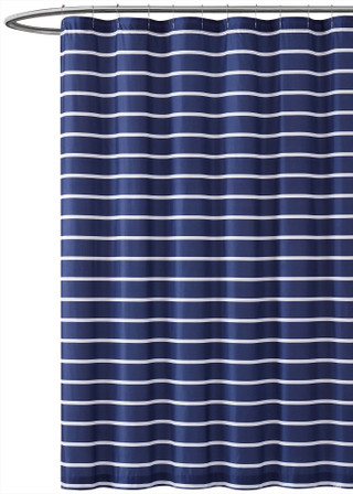 Thumbnail 4: Truly Soft Truly Soft Maddow Stripe Blush Shower Curtain 