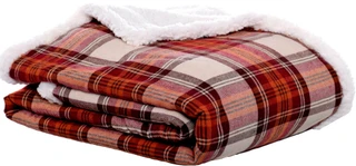 Thumbnail 1: Eddie Bauer Eddie Bauer Flannel Sherpa Throw Blanket 