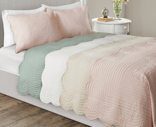 Thumbnail 12: Madison Park Madison Park Tuscany Scalloped Edge Coverlet Set 