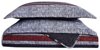 Thumbnail 16: London Fog London Fog Warren Stripe Quilt Set 