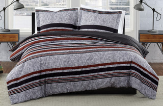 Thumbnail 8: London Fog London Fog Warren Stripe Quilt Set 