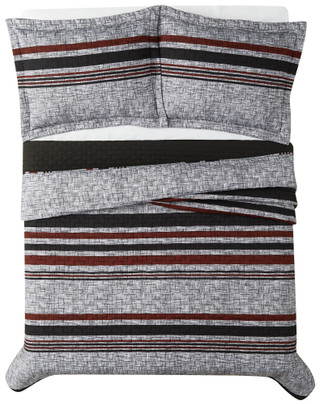 Thumbnail 12: London Fog London Fog Warren Stripe Quilt Set 