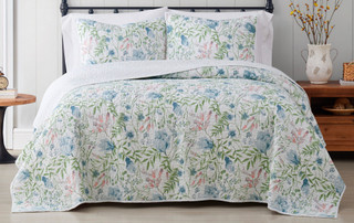 Thumbnail 4: Cottage Classics Cottage Classics Field Floral Quilt Set 