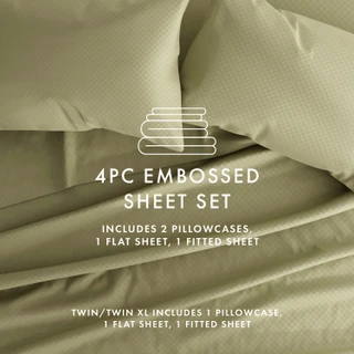 Thumbnail 9: Home Collections Home Collections Premium Checkered Embossed Sheet Set 
