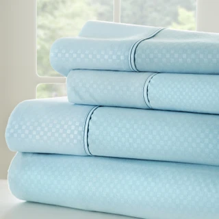 Thumbnail 6: Home Collections Home Collections Premium Checkered Embossed Sheet Set 