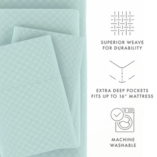 Thumbnail 36: Home Collections Home Collections Premium Checkered Embossed Sheet Set 