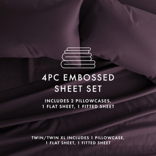 Thumbnail 54: Home Collections Home Collections Premium Checkered Embossed Sheet Set 