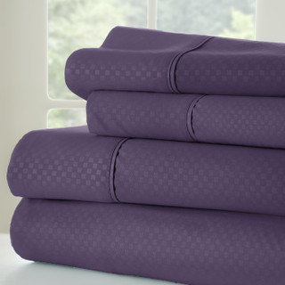 Thumbnail 6: Home Collections Home Collections Premium Checkered Embossed Sheet Set 