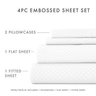 Thumbnail 8: Home Collections Home Collections Premium Checkered Embossed Sheet Set 