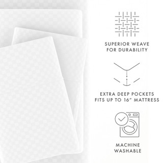 Thumbnail 6: Home Collections Home Collections Premium Checkered Embossed Sheet Set 